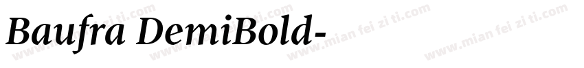 Baufra DemiBold字体转换